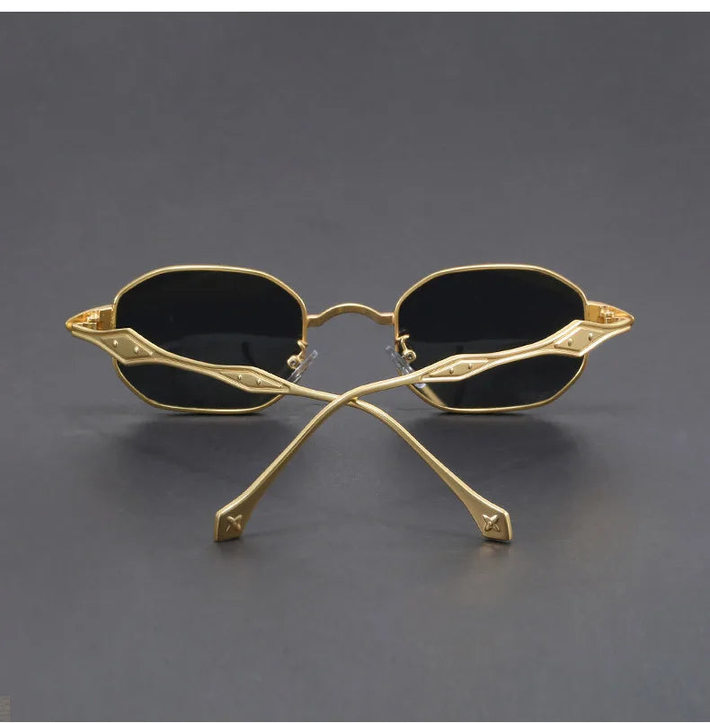 Aurelian Rectangular Metal Sunglasses