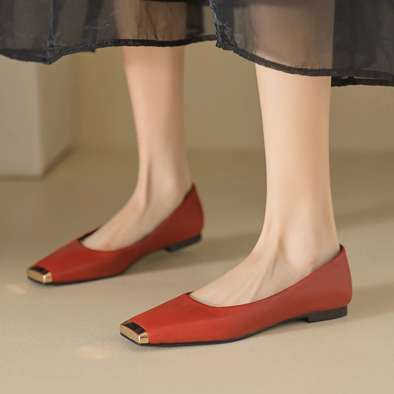 Castella Ballerina Leather Flats