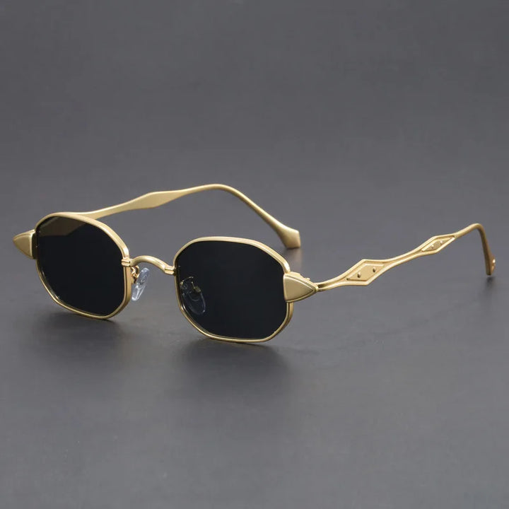 Aurelian Rectangular Metal Sunglasses