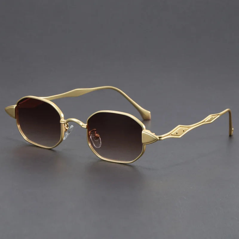 Aurelian Rectangular Metal Sunglasses