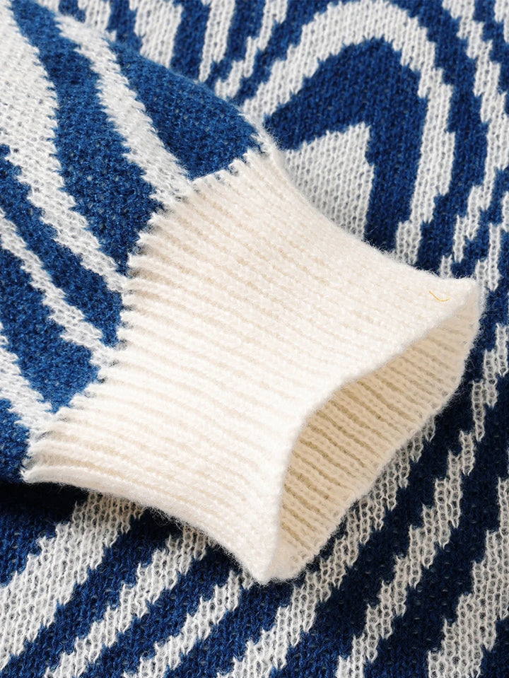 Cloudrift Abstract Wool Pullover