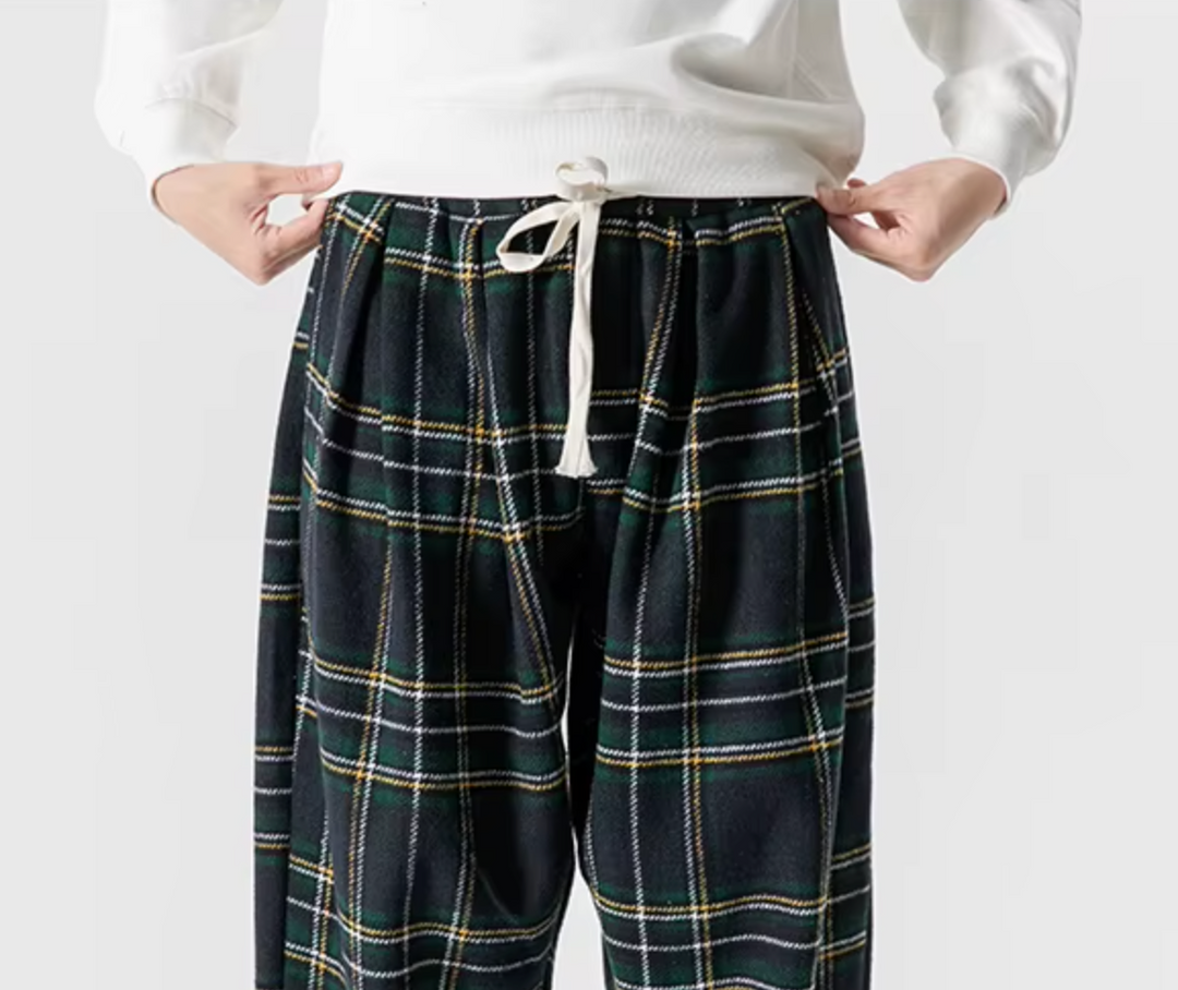 Corbin Plaid Drawstring Sweatpants