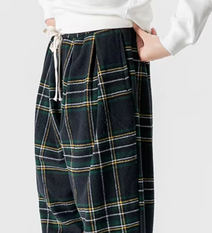 Corbin Plaid Drawstring Sweatpants