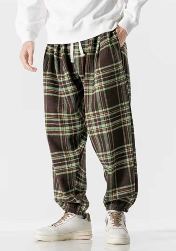 Corbin Plaid Drawstring Sweatpants