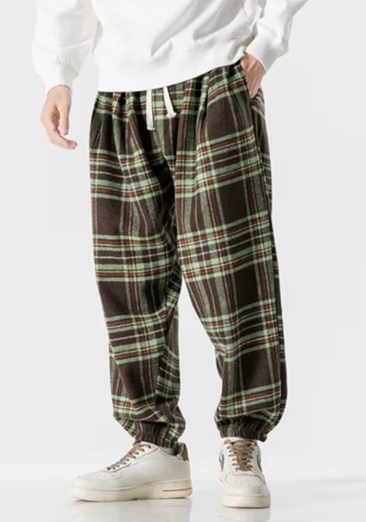 Corbin Plaid Drawstring Sweatpants