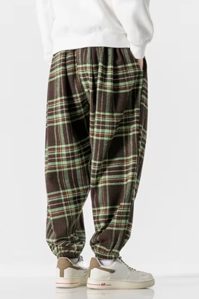 Corbin Plaid Drawstring Sweatpants
