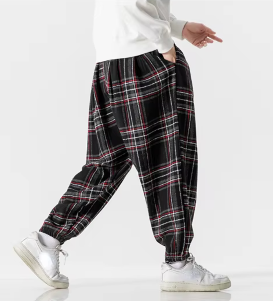 Corbin Plaid Drawstring Sweatpants