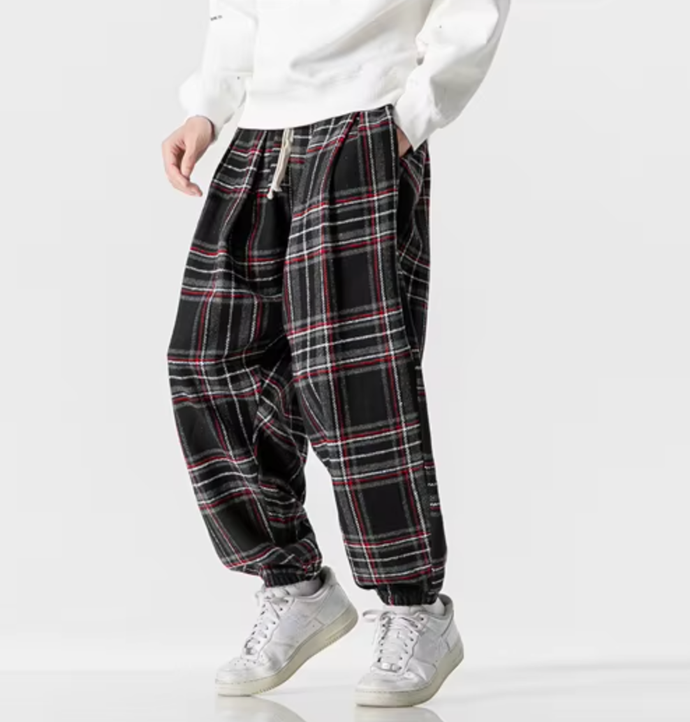 Corbin Plaid Drawstring Sweatpants