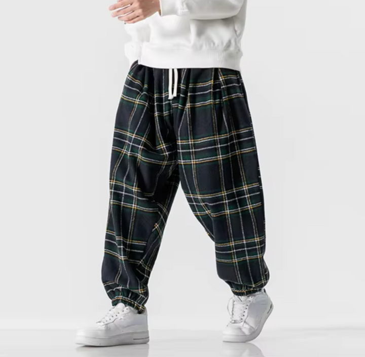 Corbin Plaid Drawstring Sweatpants