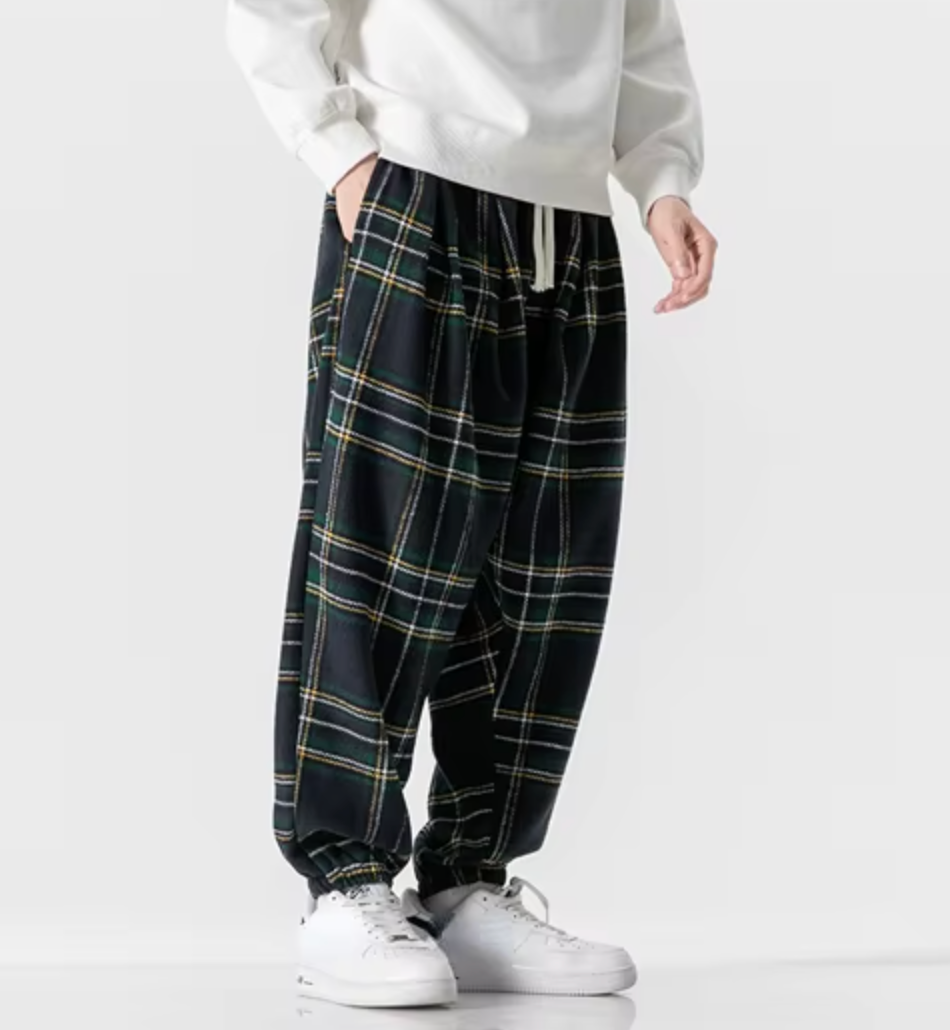 Corbin Plaid Drawstring Sweatpants