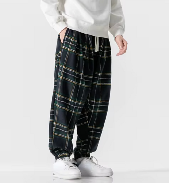 Corbin Plaid Drawstring Sweatpants