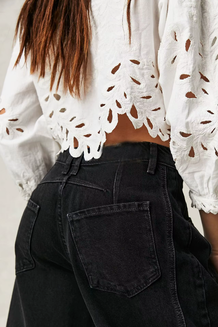 Boho Baggy Wide-Legs Jeans