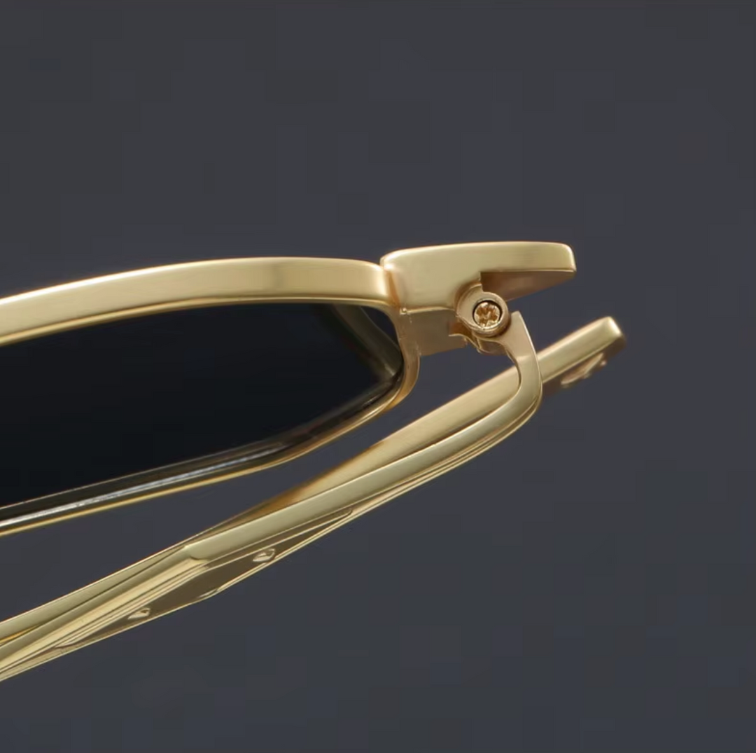 Aurelian Rectangular Metal Sunglasses