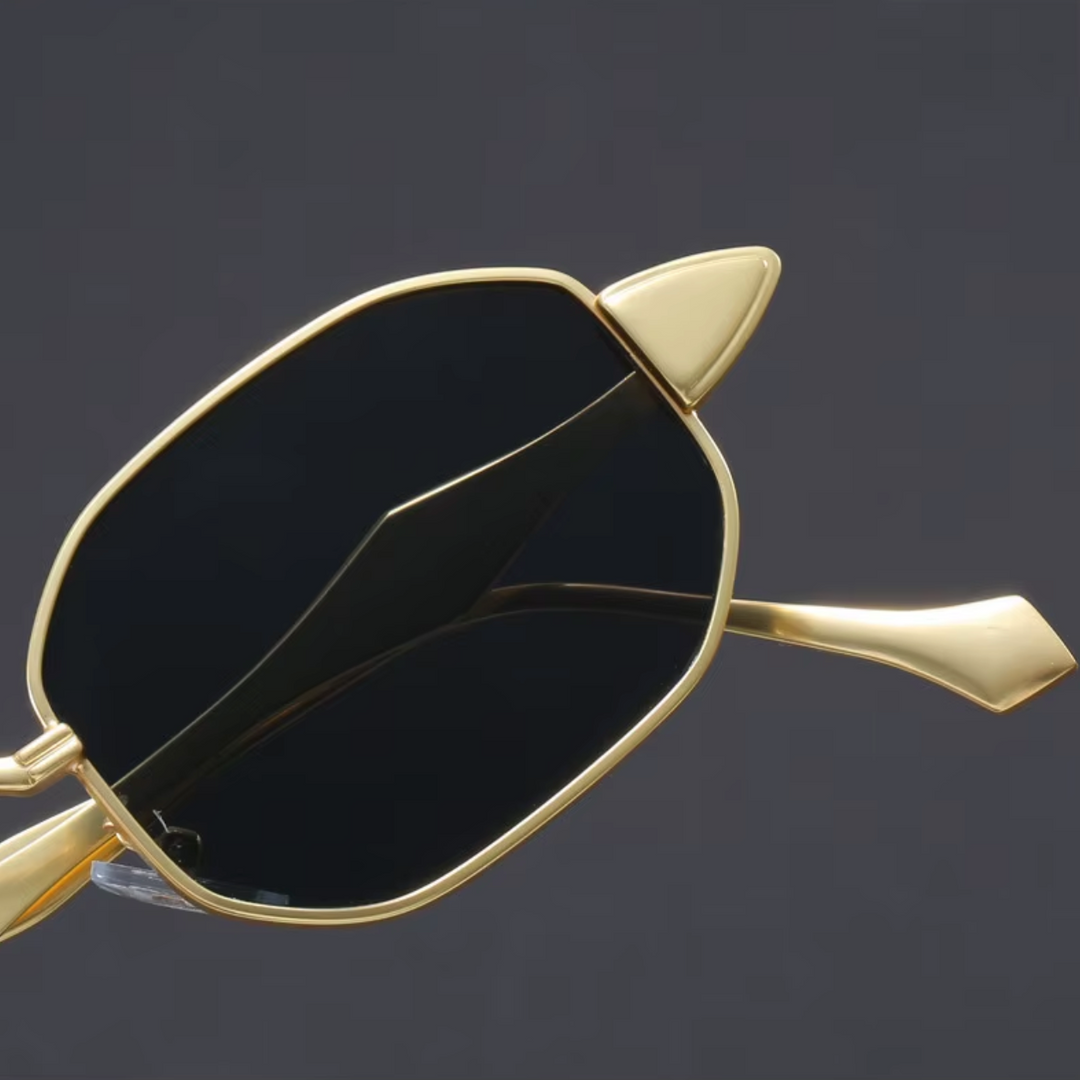 Aurelian Rectangular Metal Sunglasses