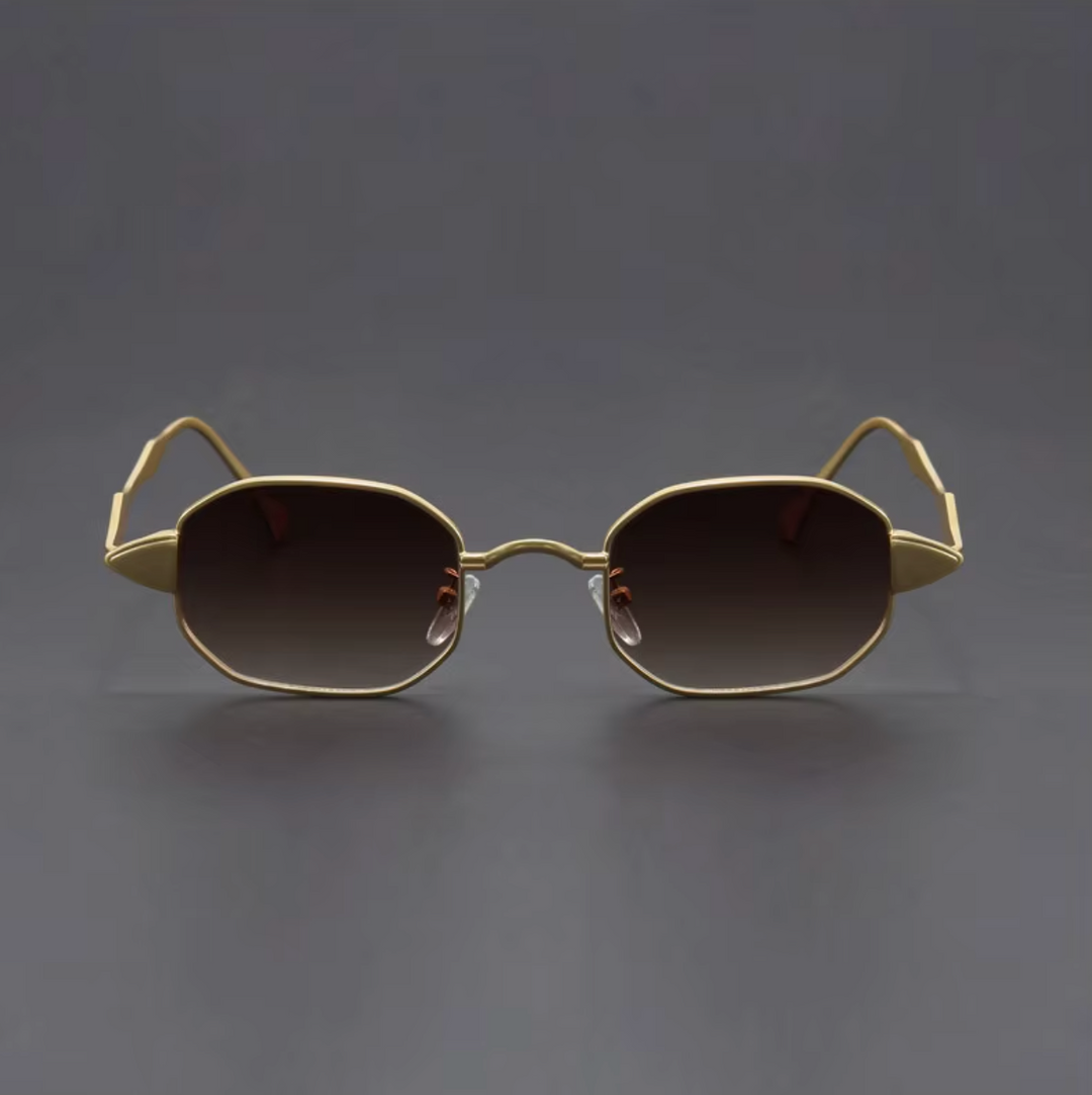 Aurelian Rectangular Metal Sunglasses