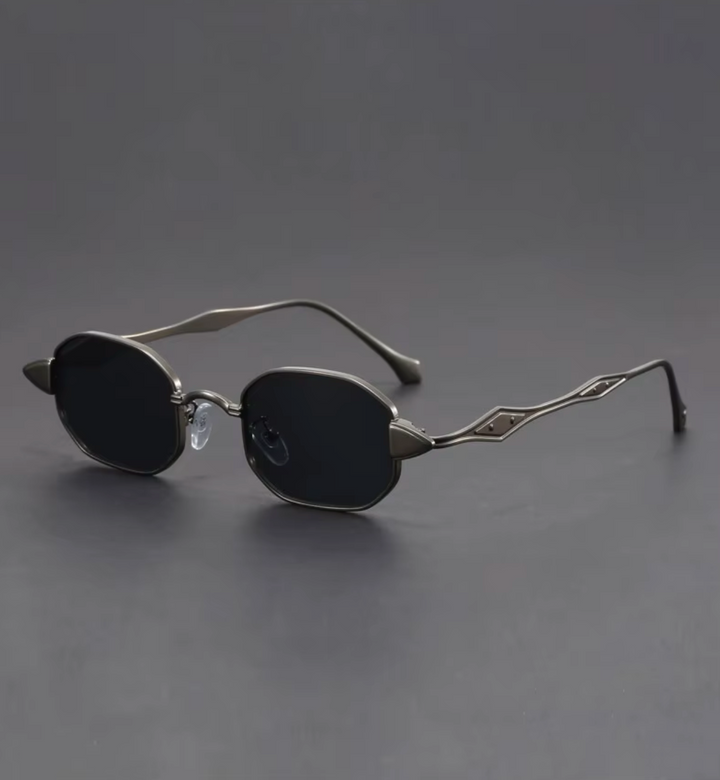 Aurelian Rectangular Metal Sunglasses