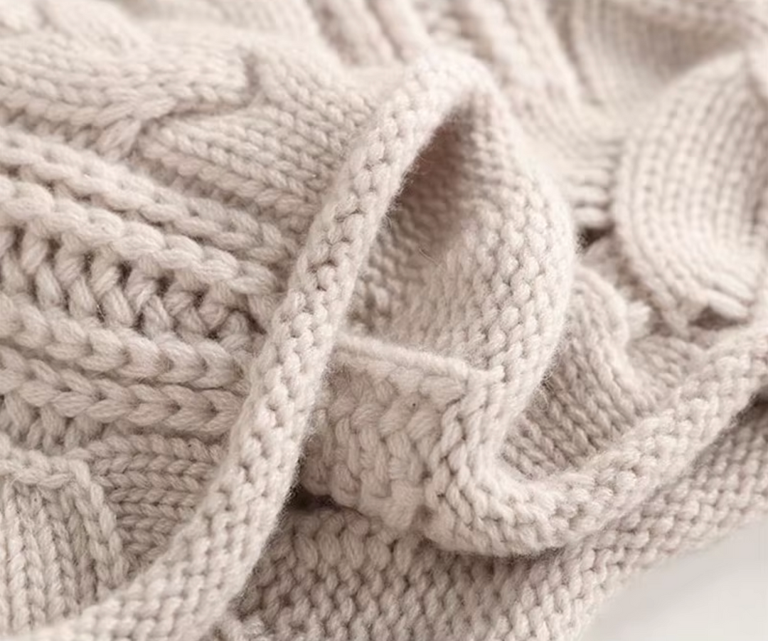 Hearthmere Hollow-Twist Wool Turtleneck