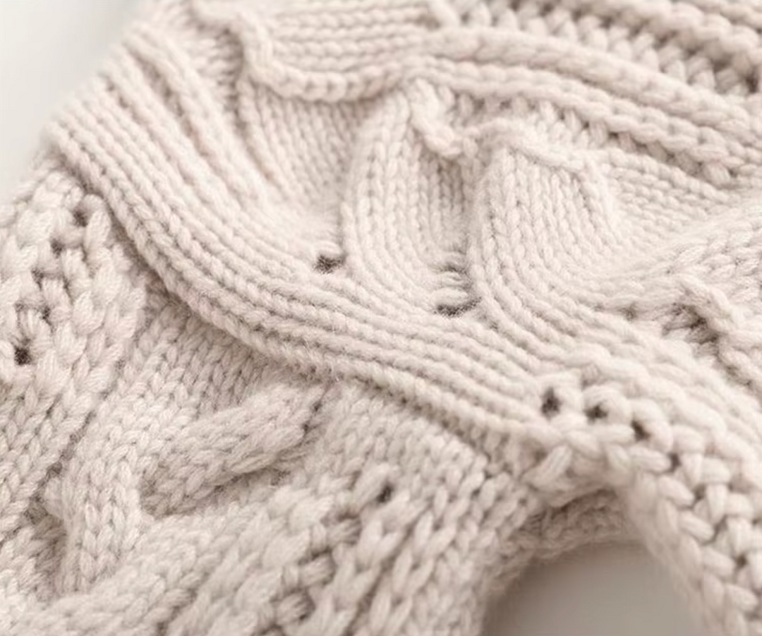 Hearthmere Hollow-Twist Wool Turtleneck