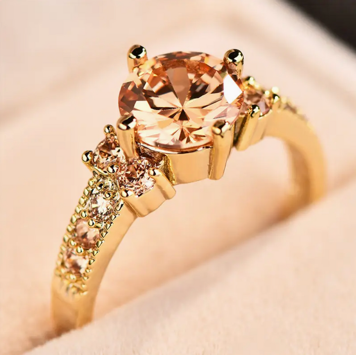 Roseen Champagne Crystal Ring