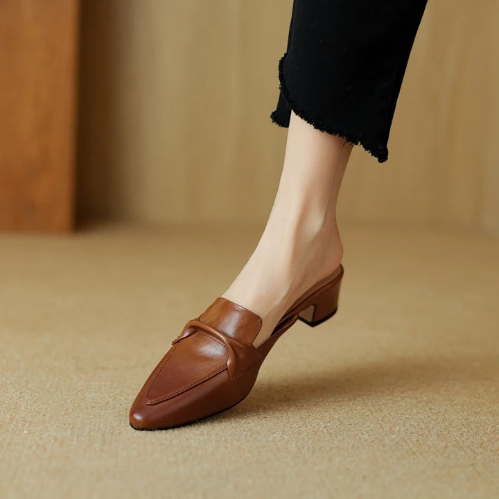 Alvéra Genuine Leather Mules