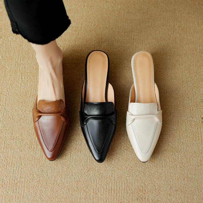 Alvéra Genuine Leather Mules