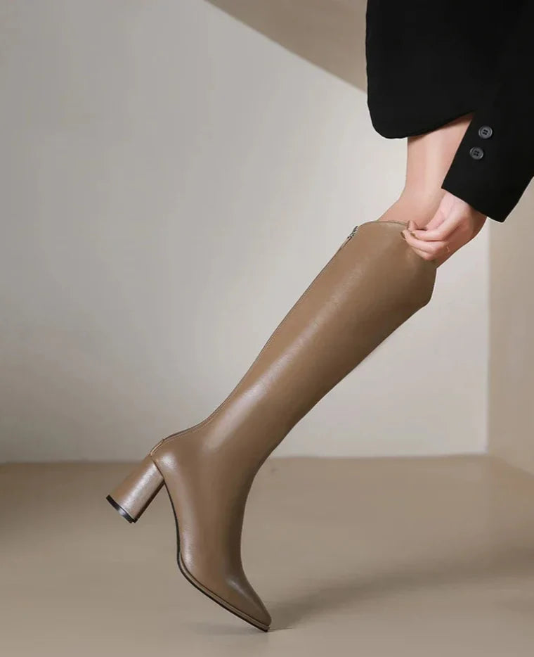 Lyra Quilted Knee-High Boots