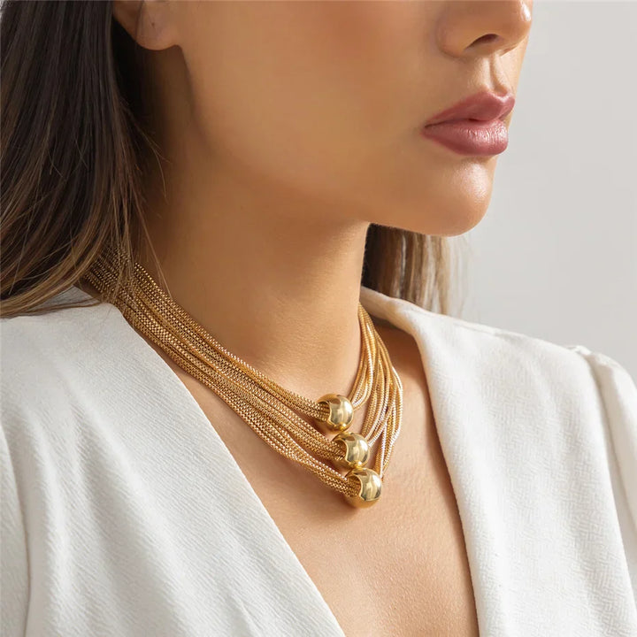 Thalora Ball Drape Necklace