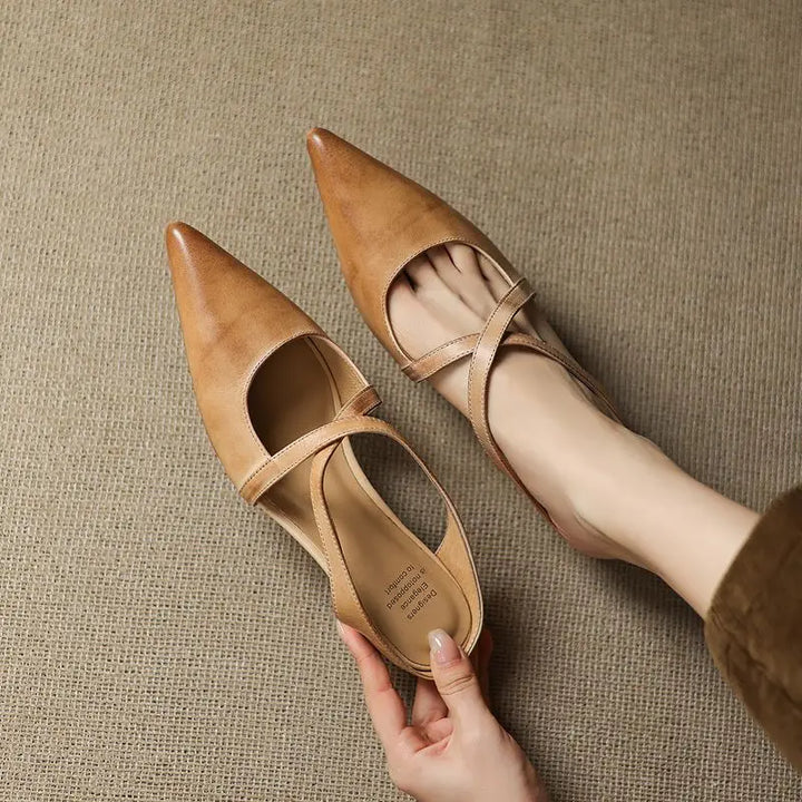Cecilia Rose Genuine Leather Mules