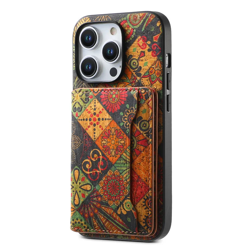 Amber Meadow Leather iPhone Case