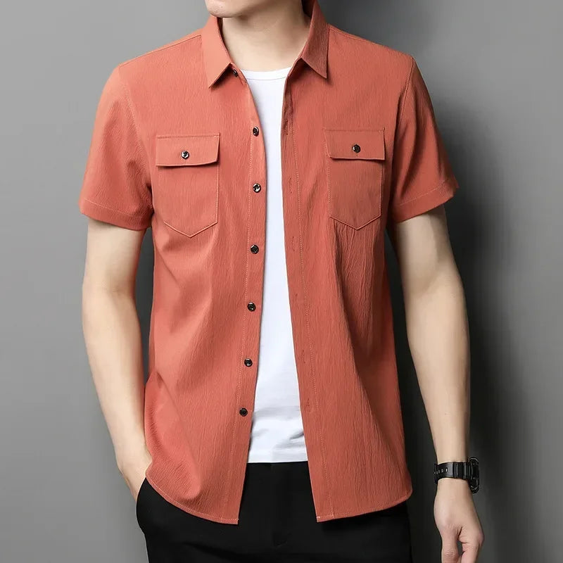 Greyson Textured Button-Up