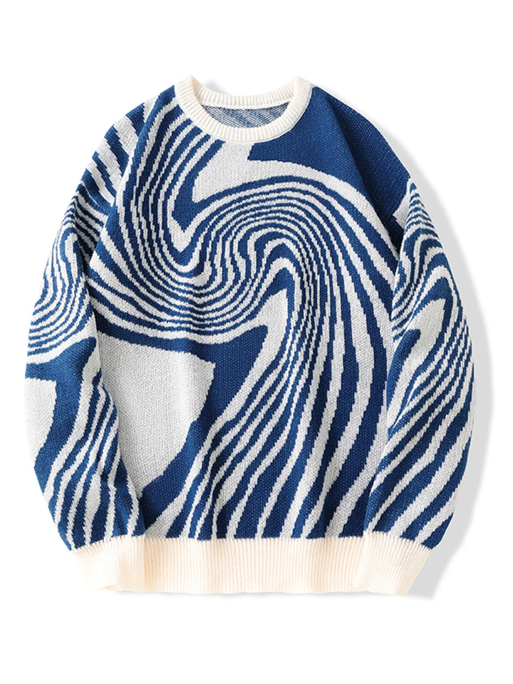 Cloudrift Abstract Wool Pullover