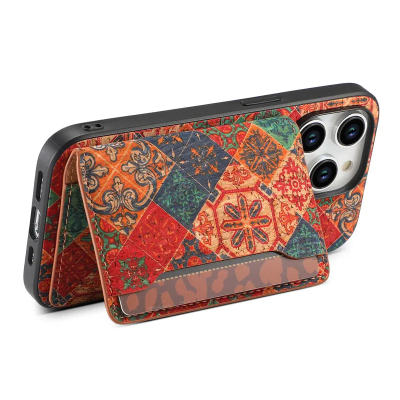 Amber Meadow Leather iPhone Case