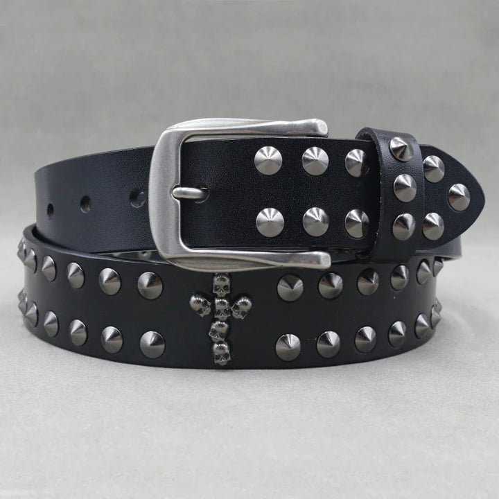 Zane Studded Leather Belt