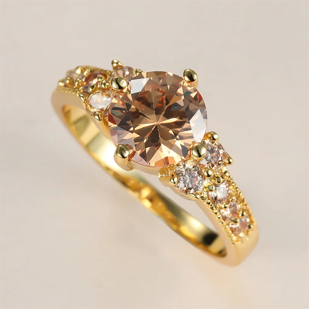 Roseen Champagne Crystal Ring