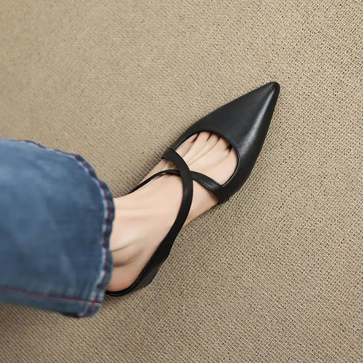 Cecilia Rose Genuine Leather Mules