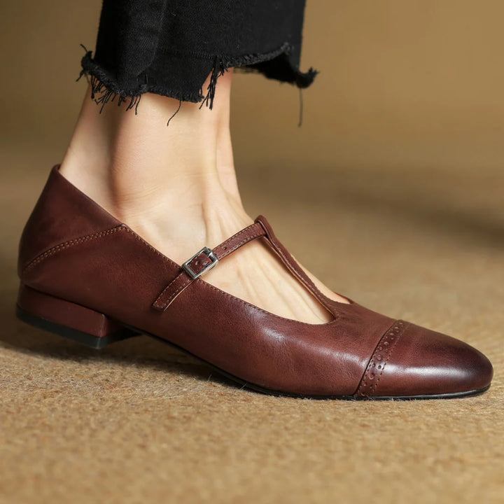 Clarisse Genuine Leather Flats