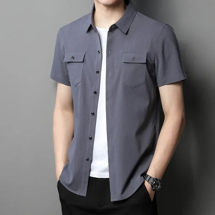 Greyson Textured Button-Up