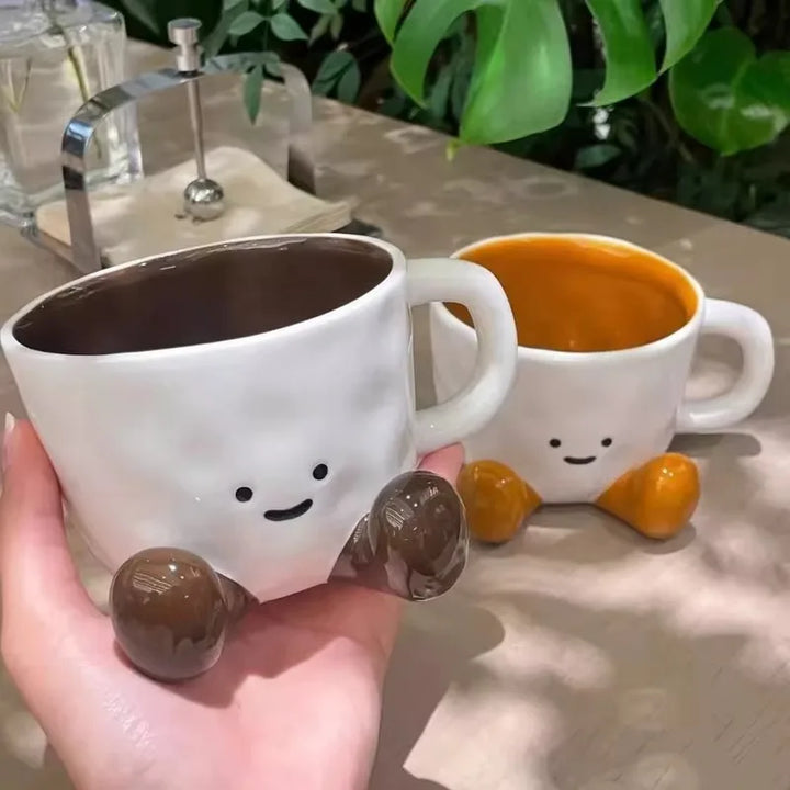 Smiley Mellow Glazed Ceramic Mug