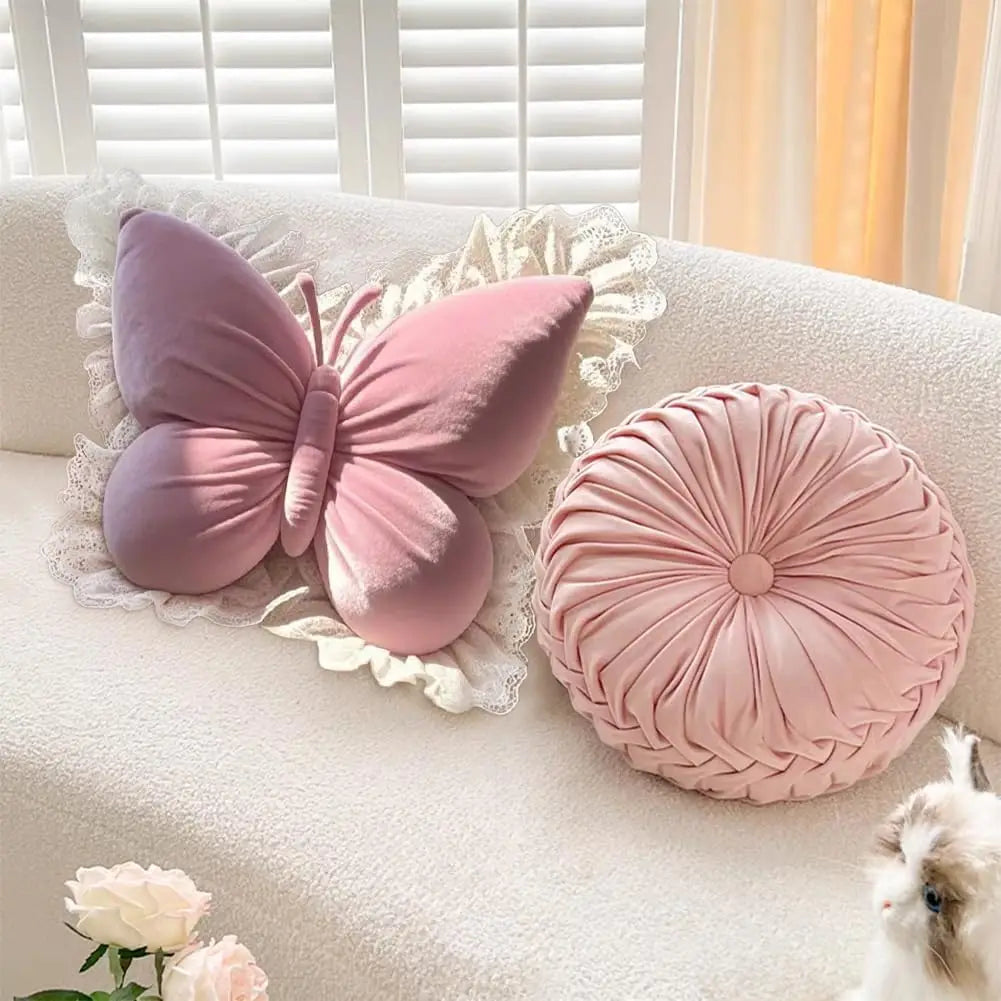Allure Velvet Butterfly Cushion