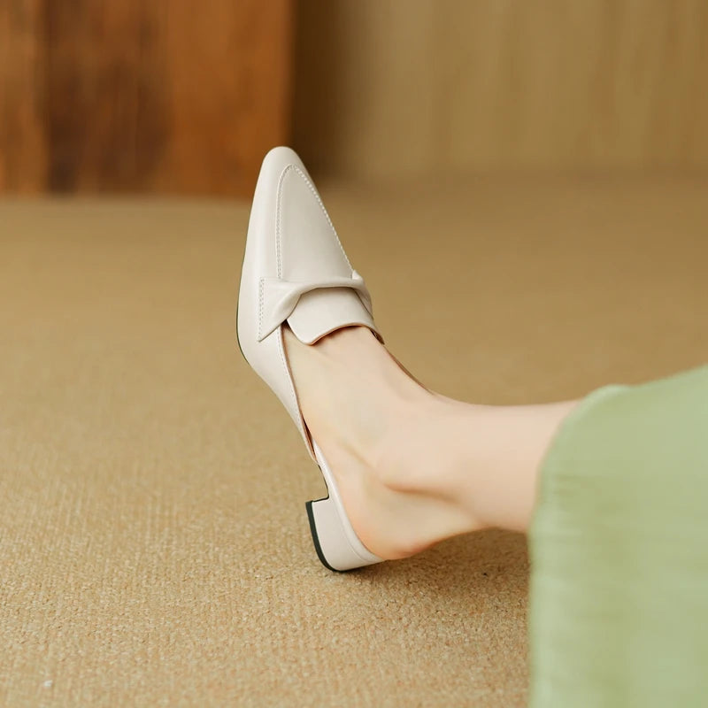 Alvéra Genuine Leather Mules