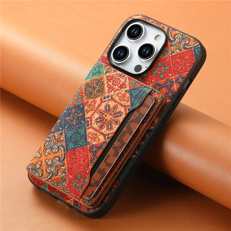 Amber Meadow Leather iPhone Case