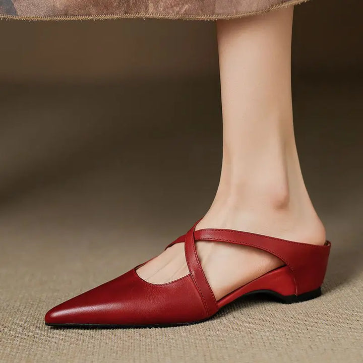 Cecilia Rose Genuine Leather Mules