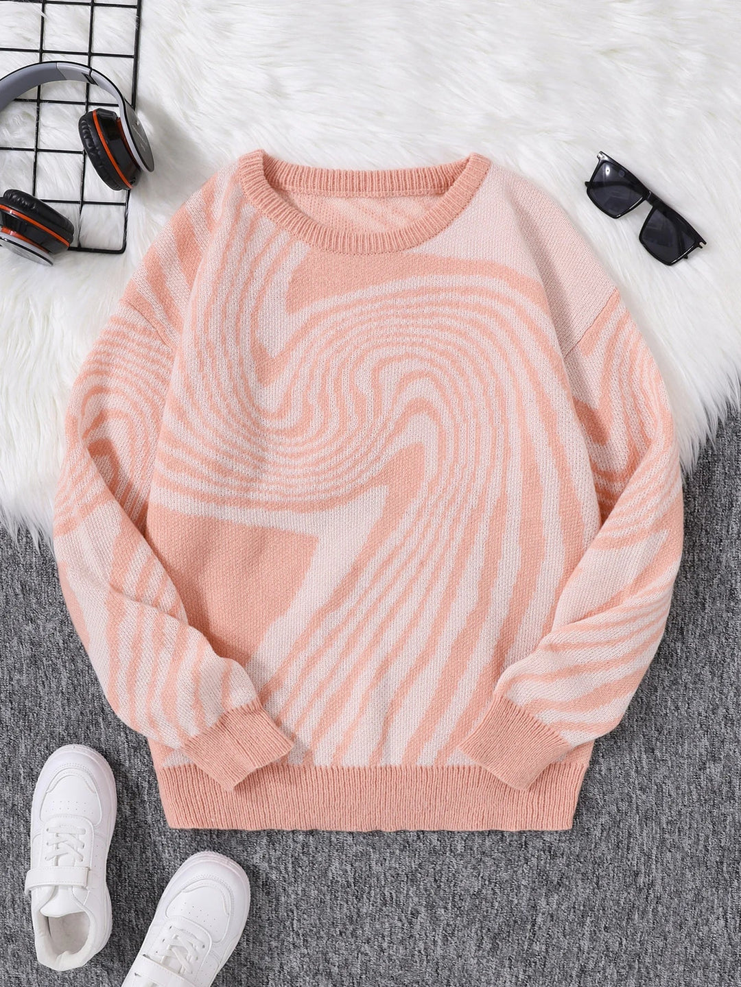 Cloudrift Abstract Wool Pullover