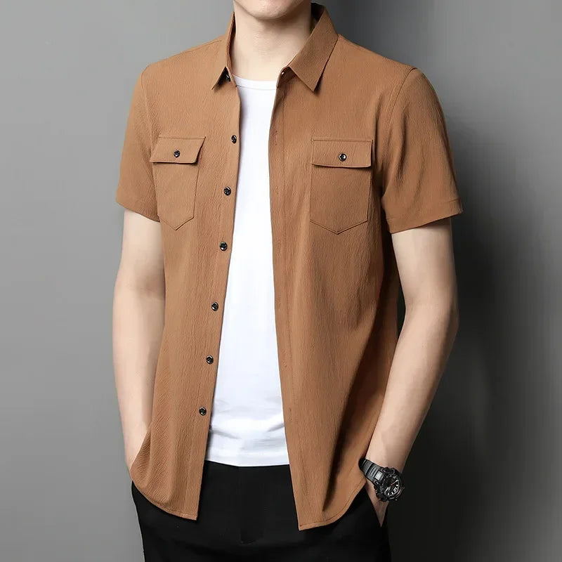 Greyson Textured Button-Up