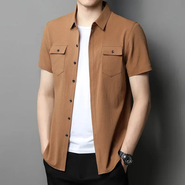 Greyson Textured Button-Up