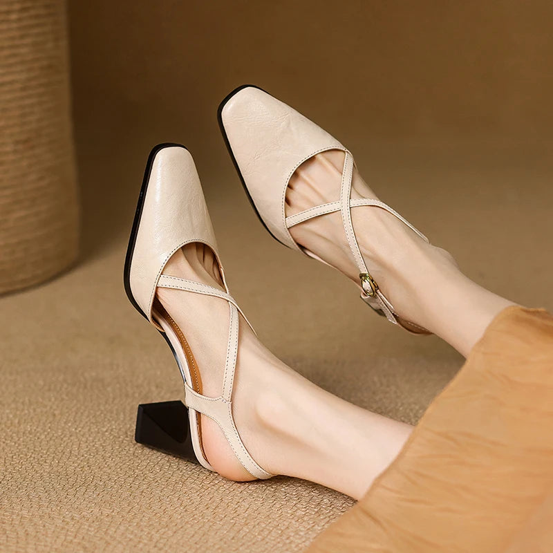 Velisse Genuine Leather Heels