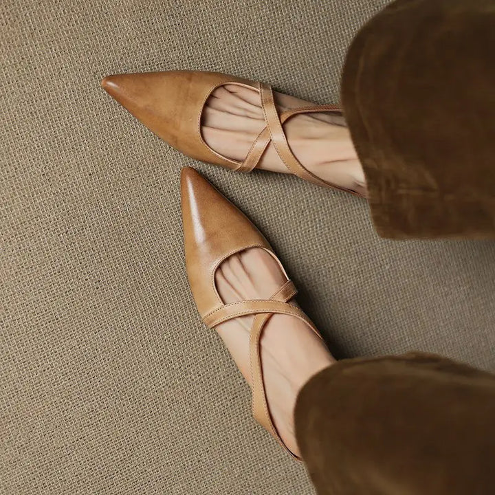 Cecilia Rose Genuine Leather Mules