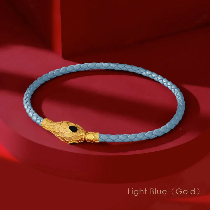 Aspis Viper Handwoven Leather Bracelet