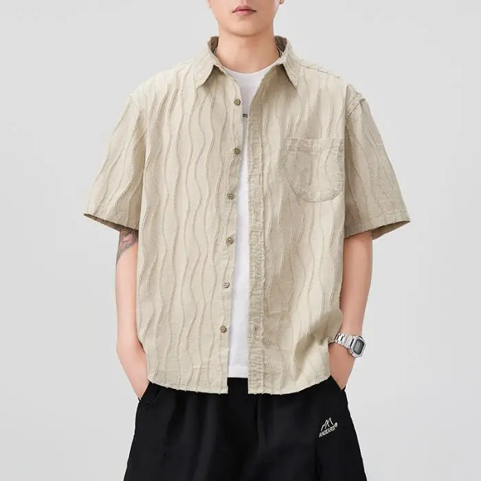 Shoreline Ripple Textured Shirt