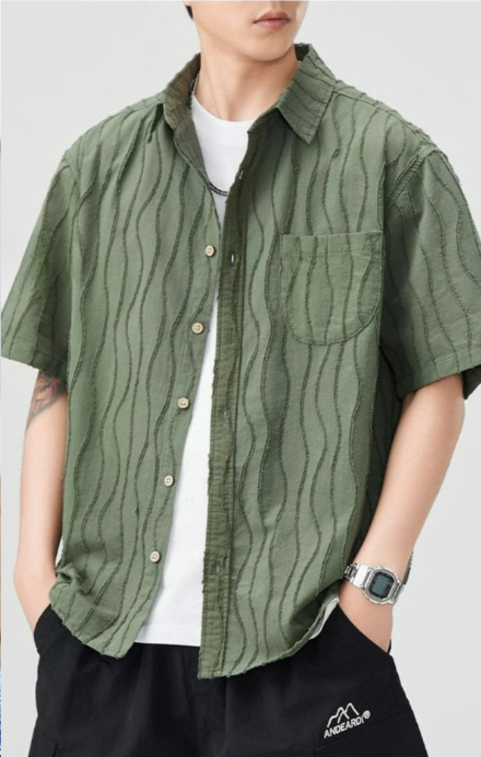 Shoreline Ripple Textured Shirt